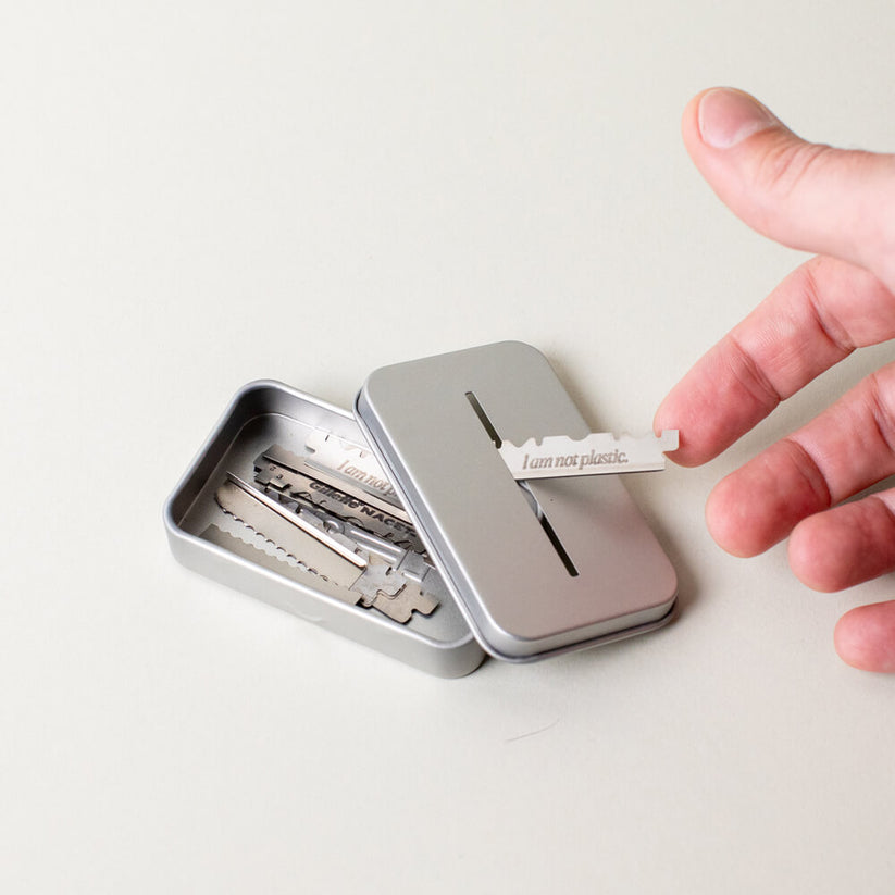 Razor Blade Recycling Tin | Store Used Blades & Send Back | Leaf Shave